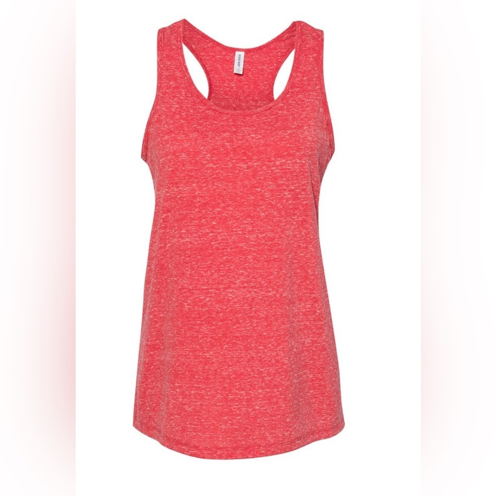 JERZEES -Women's Red Racerback Tank Top Size Large - Picture 3 of 10